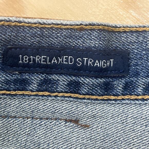 Lucky Brand 181 Jeans Relaxed Straight Blue Denim Men's 36X32 Y2K Retro Preppy - Picture 4 of 16